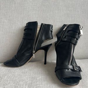 Michael Kors black leather booties